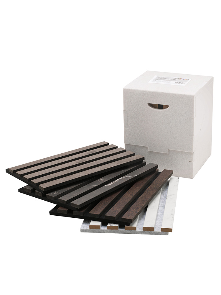 STONE - Sample box 750x1000px Boîte d'échantillons de panneaux acoustiques STONE